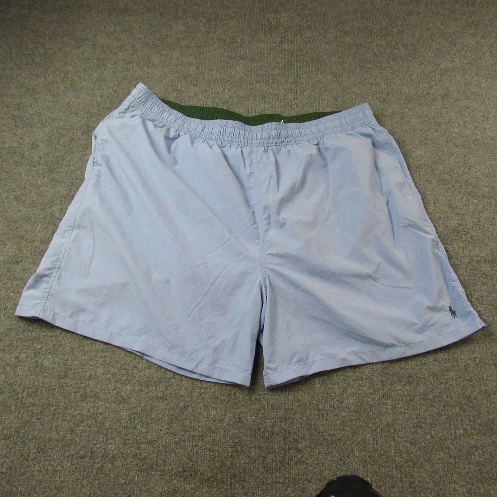 Polo Ralph Lauren Swim Trunks Mens‎ 4XL Blue Nylon Mesh Lined Drawstring Shorts